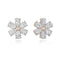 6-Stone Flower Pear Cut Cut Diamond Earrings - 1